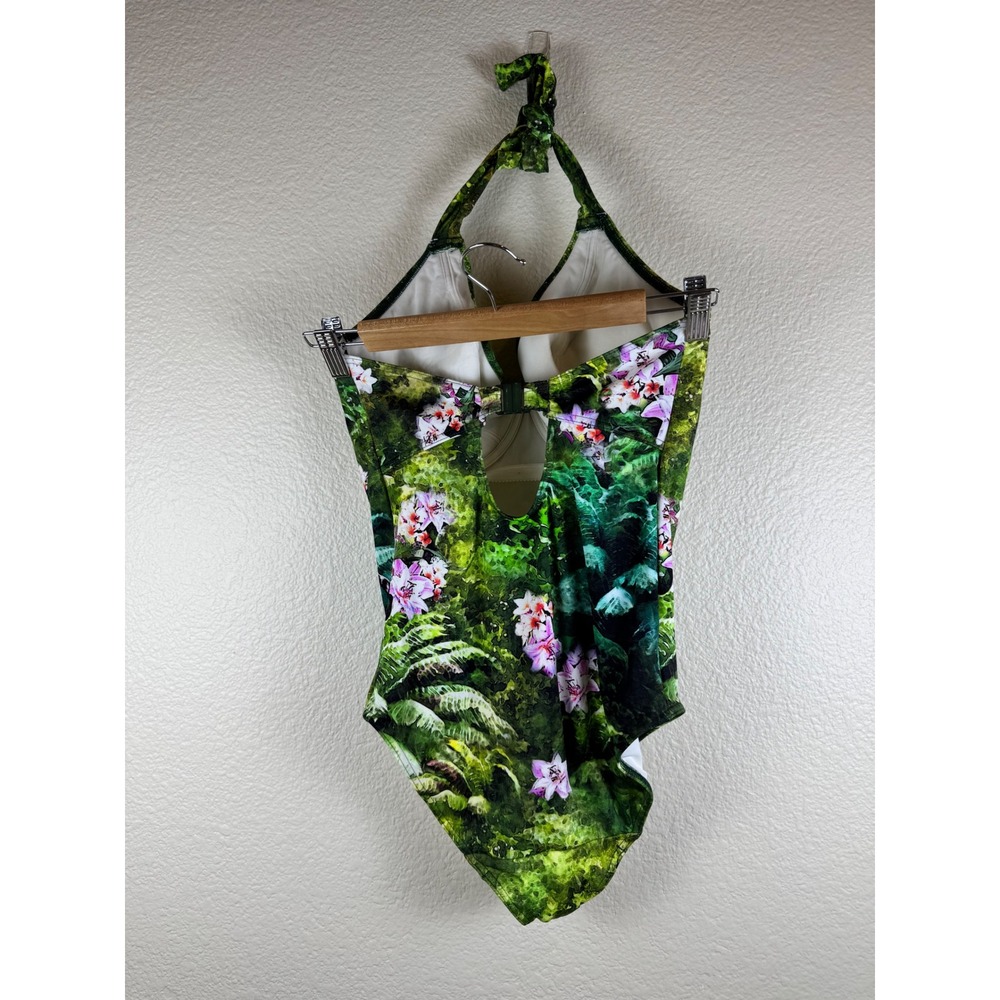 Freya Jungle Leopard One Piece Swimsuit Womens 32H Tropical Floral Underwire - Picture 3 of 10